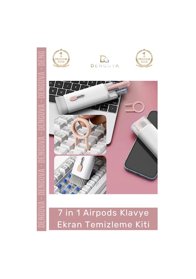 Temizlemekiti Çok Fonksiyonlu Güçlü Silikon Uçlu 7 İn 1 Airpods Klavye Ekran Temizleme Kiti