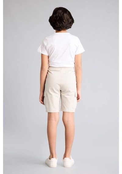 Defacto Regular Fıt Sweatshirt Kumaşı Şort Erkek Çocuk B5868a826smgr296 Gri-gr296