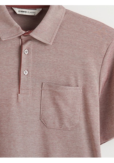 Lcwaıkıkı Classic Bordo Polo Yaka Kısa Kollu Cepli Erkek Tişört