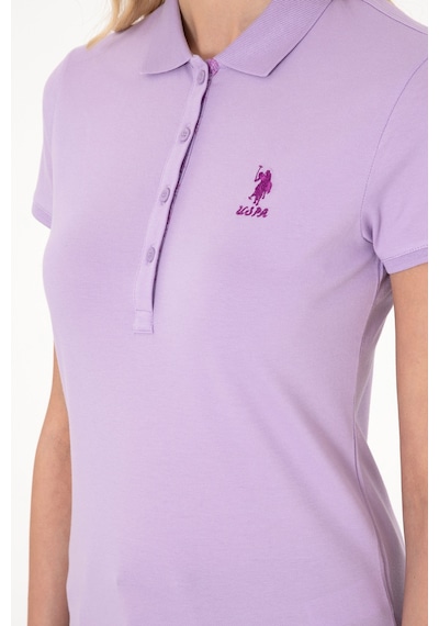 U.S. Polo Assn. Kadın Lila Basic Polo Yaka Tişört 50300896-VR034
