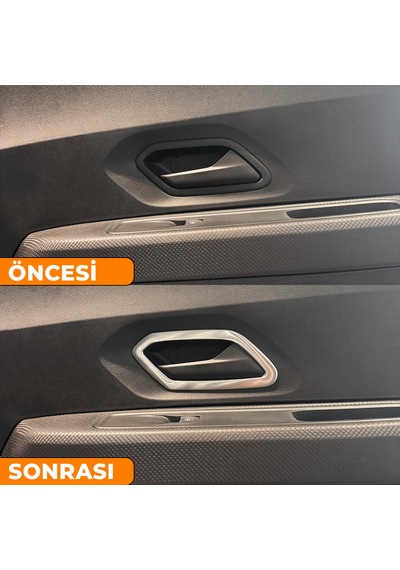 S-dizayn Renault Taliant Krom İç Kapı Kolu Çerçevesi 4 Prç 2021 Üzeri A+ Kalite Mat Krom