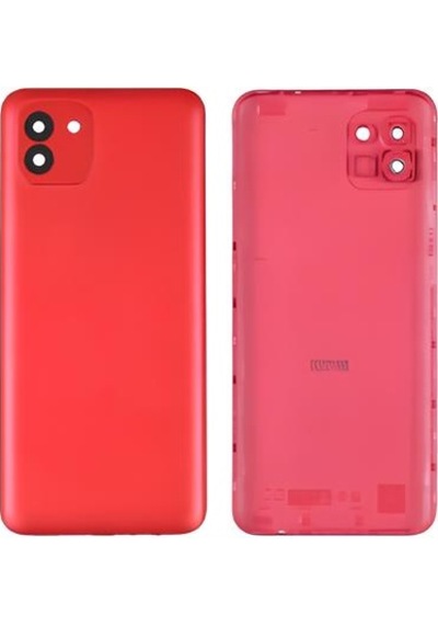 Samsung Galaxy Uyumlu A03 - Sm-a035 Full Kasa Arka Kapak Takım Kırmızı