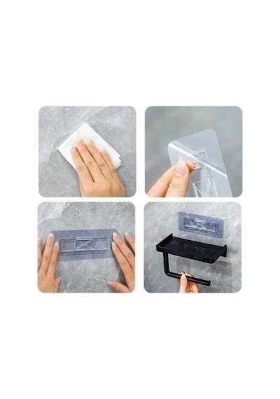 Raflı Yapışkanlı Tuvalet Kağıdı Askılığı Bx40 Çok Renkli