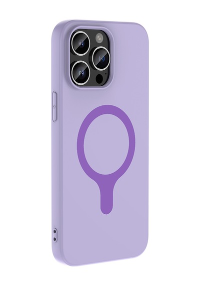 Apple iPhone Uyumlu 14 Pro Max Kılıf M-safe Şarj Özellikli Zore Aris Silikon Kapak - Lila