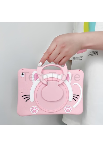 Galaxy Tab S6 Lite P610 Kılıf Askılı Ve Stand Olabilen Kedi Figürlü Tablet Kılıfı Uyumlu Arka Kapak Galaxy Tab S6 Lite P610 Kılıf Askılı Ve Stand Olabilen Kedi Figürlü Tablet Kılıfı Uyumlu Arka Kapak