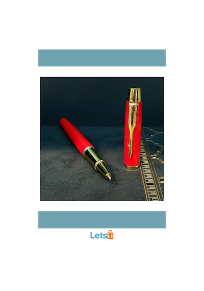 Metal Kırmızı Roller Kalem Şık Ergonomik Tasarım 13 Cm Çok Renkli