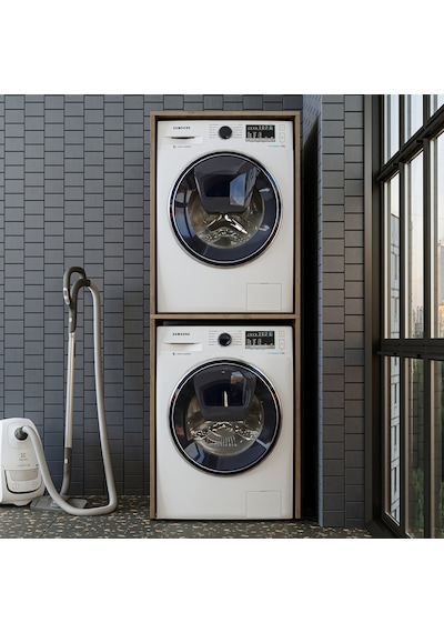 Roomart Banyo Çamaşır ve Kurutma Makinesi Dolabı Atlantik Atlantik Çam