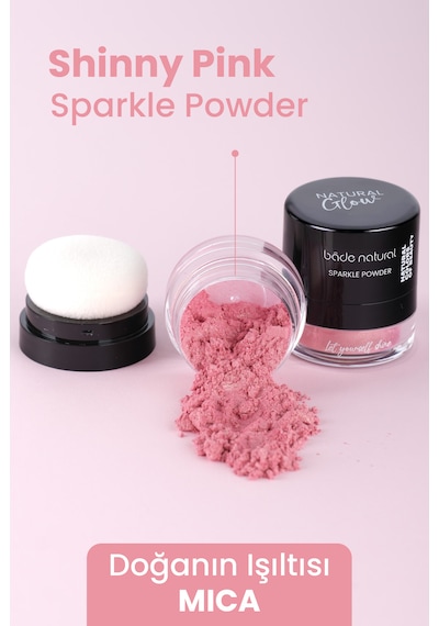 Bade Natural Sparkle Powder Shinny Pink Toz Işıltılı Allık Doğal
