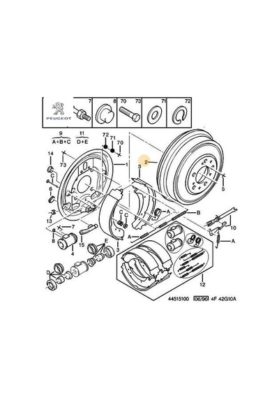 Arka Fren Kampanası Boxer 1.8. Peugeot 4247.38