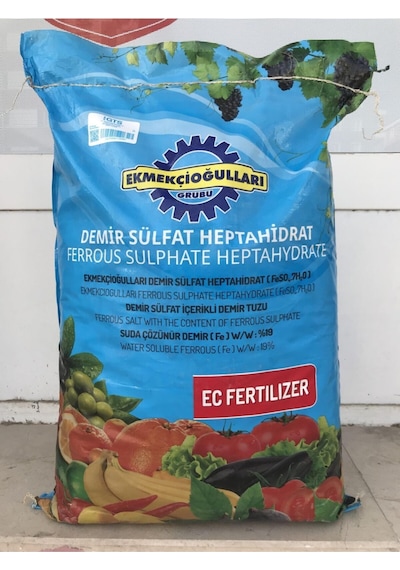 Demir Sülfat Gübresi Demir Sülfat Heptahidrat Demir Tuzu 10 Kg 1 Adet