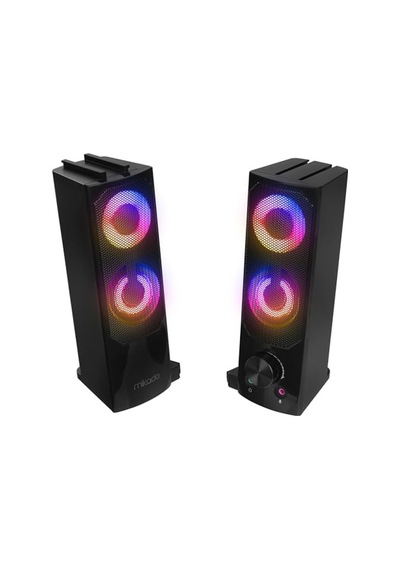 Mikado Md-s102 2.0 3wx2ch Rgb Ledli Siyah Usb Soundbar Speaker Hoparlör