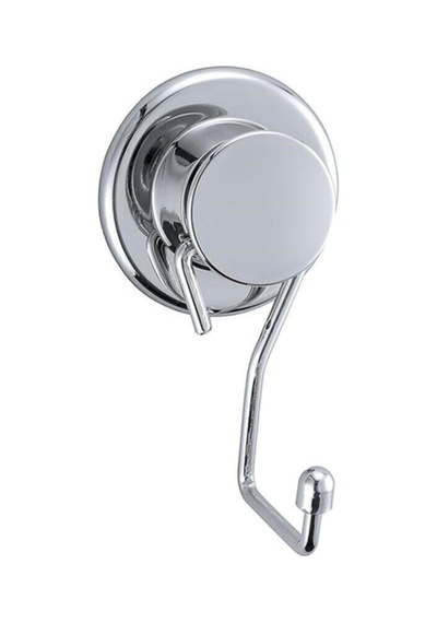 Gri Tek Kancalı Yapışkanlı Askılık Metal Metalik Cn Diğer