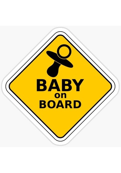 Baby On Board Arabada bebek var Sticker Etiket 19CM md9