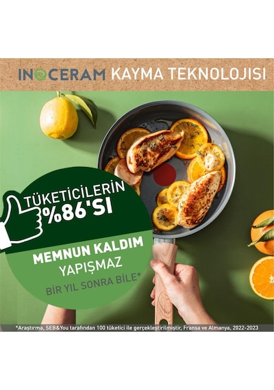 Tefal Ceramic Renew 24 cm Kısa Tencere