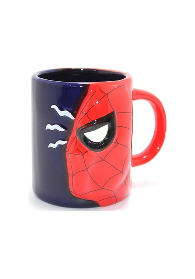 3d Spiderman Tasarımı Porselen Kupa Bardak Alk4495 Açık Lacivert