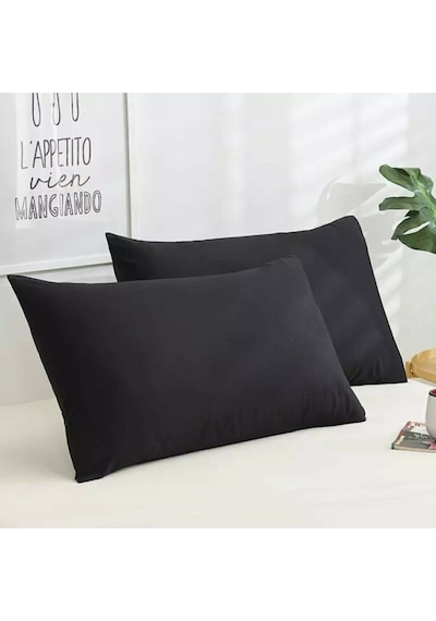 Lionas 2 Adet Siyah Yastık Kılıfı 50x70 Siyah