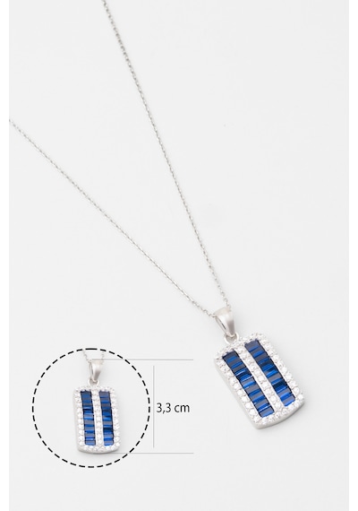Yakamoz Işıltısı 18 Ayar Beyaz Altın Kaplama 44 Cm Gümüş Kolye Beyaz