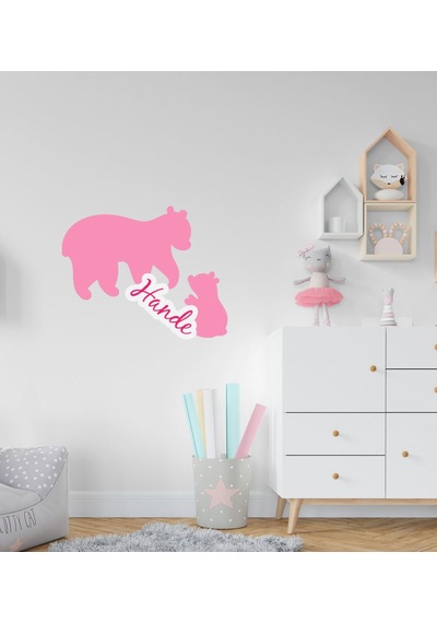 Kişiye Özel Ayılar Tasarımlı Çocuk Odası Duvar Sticker-1 N11.323