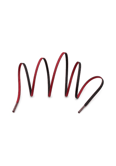 Hapshoe 80 Cm Kırmızı Siyah 5 Mm Yassı Mumlu Ayakkabı Bağcığı