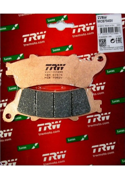 Trw Mcb704sv Honda Cbf500 Cbr1100xx Gl1800 St1300 Pan European Kawasaki Vulcan 650s Sinterli Fren Balatası