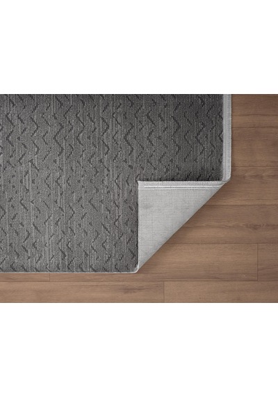 Feel Fl010g Antrasit Gri Halı Modern Desenli Akrilik Tozu Az Salon Halısı Yatak Odası Koridor Halısı