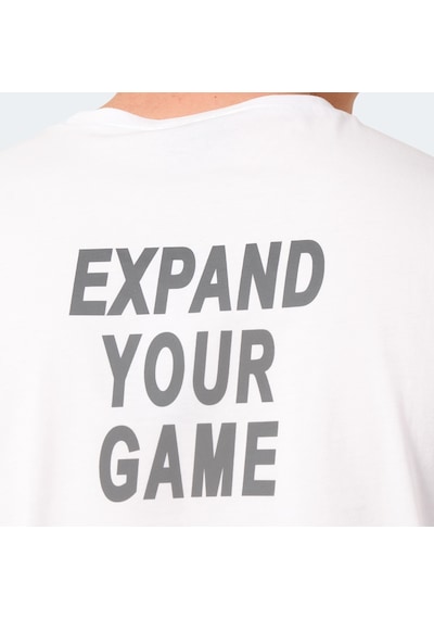 Slazenger VEDA Erkek Baskılı Beyaz Tişört