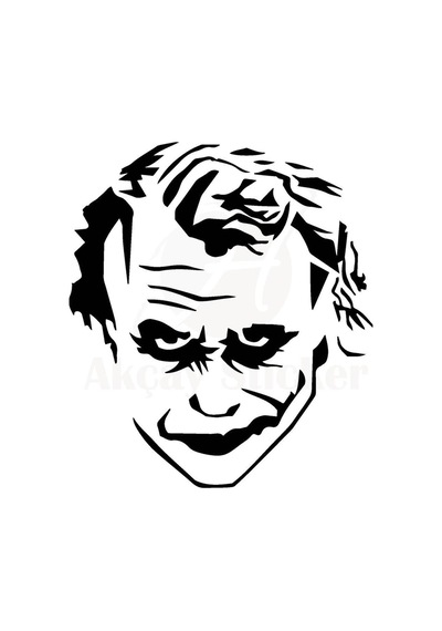 Joker Oto Özel Yeni Sticker Siyah 30 33 Cm