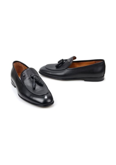 Pisagor Pierre Cardin 114005 Premıum Erkek Püsküllü Klasik Deri Ayakkabı Sıyah