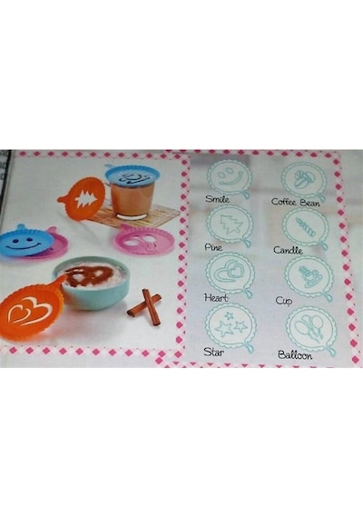 Kalp Yıldız Gülen Yüz Balon Mum Çekirdek Desenli 4 Lü Set Renkli Plastik Çok Renkli Diğer