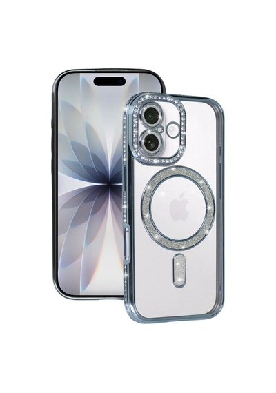 Apple Uyumlu   iPhone 17 Joke Simli Magneticsafe Kılıf - Mavi