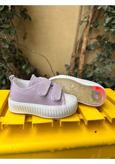 Scarpe Magiche Lila Puffy Tabanlı Kız Çocuk Sneaker Lila