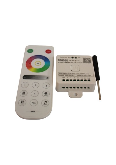 Sp630e Bluetooth Müzik Pixel Şerit Led Denetleyici 5 Kanal Rgbw+ww Led Kontrol Cihazı+kumandası 5-24v
