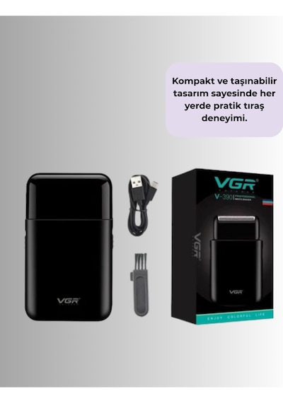 Kart Tasarımlı Şarjlı Tıraş Makinesi 2 Başlıklı Hassas Kesim -