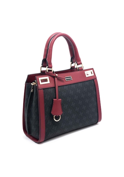 Silver Polo 1174 Kadın El Çantası Siyah Bordo Siyah-bordo Siyah - Bordo