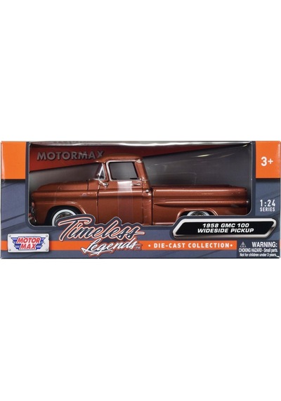 Motor Max Koleksiyon 1 / 24 Ölçek 1958 Gmc 100 Pickup Model Metal Araba Kırmızı