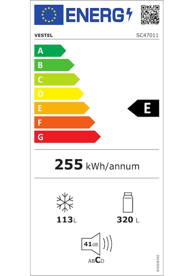 Vestel SC47011 432 LT  Statik Çift Kapılı Buzdolabı