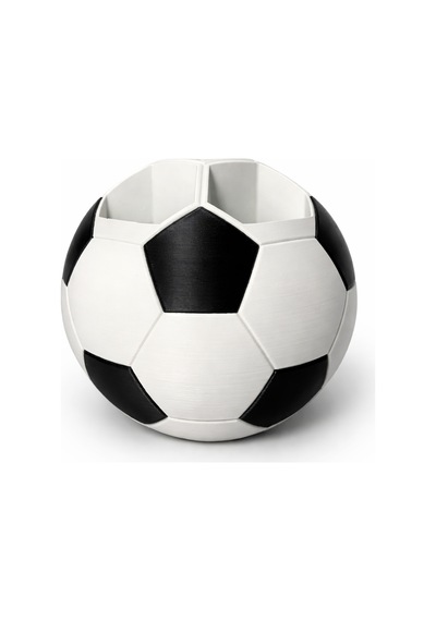 Futbol Topu Kalemlik Masaüstü Kalem Organizer Dekoratif Kalem Tutucu Ofis & Kalemlik Siyah - Beyaz