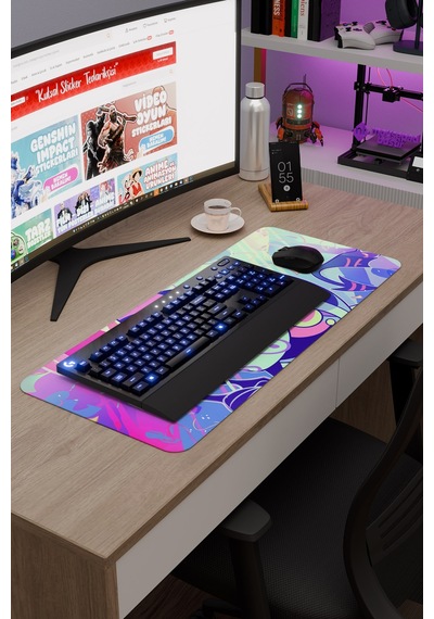 Helluva Boss Kaymaz Dikişli Kauçuk Oyuncu Mousepad V3 - 70x30 Xl Gaming Mouse Pad Fare Altlığı