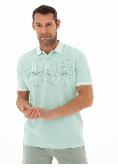 AR-MA Arma Erkek Regular Fit Parça Boyama Polo Yaka Tişört 001