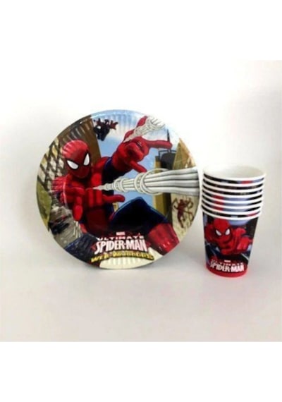 Spiderman 16 Kişilik Doğum Günü Set Parti Seti Konsept Parti