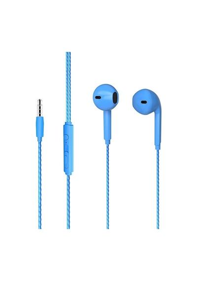 Lecoo Eh104bl 3.5 Mm Jacklı Kablolu Kulak İçi Mikrofonlu Kulaklık Mavi 5G