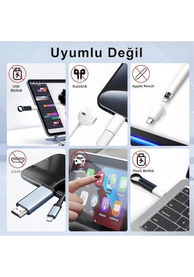 Daytona A-6004 Type-c To Lightning Şarj Data Çevirici Dönüştürücü Adaptör X 2 Adet