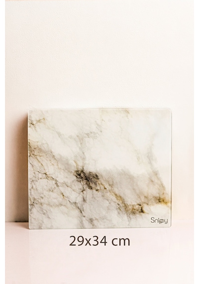 Snippy Marble - Cam Kesme Tahtası Cam Kesim Panosu Dekoratf Cam Kesim Tablası 29 X 34 Cm Çok Renkli