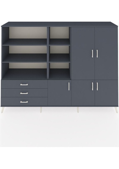 Hyperion Dolap 11 Raflı 3 Çekmeceli 5 Kapaklı 220x44x163 Antrasit Antrasit-antrasit Hyperion Dolap 11 Raflı 3 Çekmeceli 5 Kapaklı 220x44x163 Antrasit Antrasit-antrasit