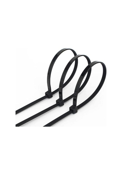 3.6x150 Mm Plastik Cırt Kelepçe 100'lü Paket Dayanıklı, Çok Amaçlı Kablo Bağı Siyah Diğer