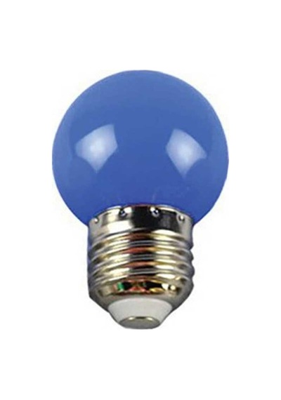 10 Adet 1w E27 Mavi Led Gece Lambası Ampulü Knl380