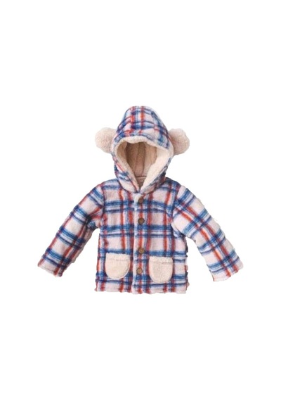 Dear_Enika Andywawa Erkek Bebek Ekose Desenli Yumuşak Bej Mont Ac21073