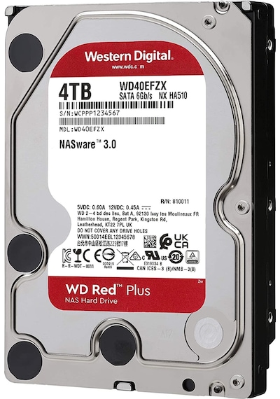 WD Red Plus WD40EFZX 3.5" 4 TB 5400 RPM SATA 3 NAS HDD