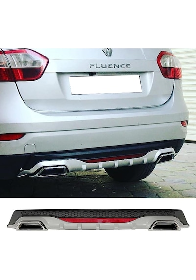 Renault Fluence Gri Difüzör Difizör Kare Egzoz Görünüm Reflektörlü
