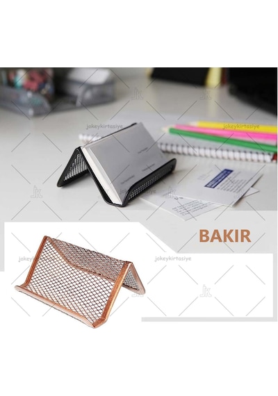 Masa Üstü Metal Perfore Kartvizitlik (bakır)